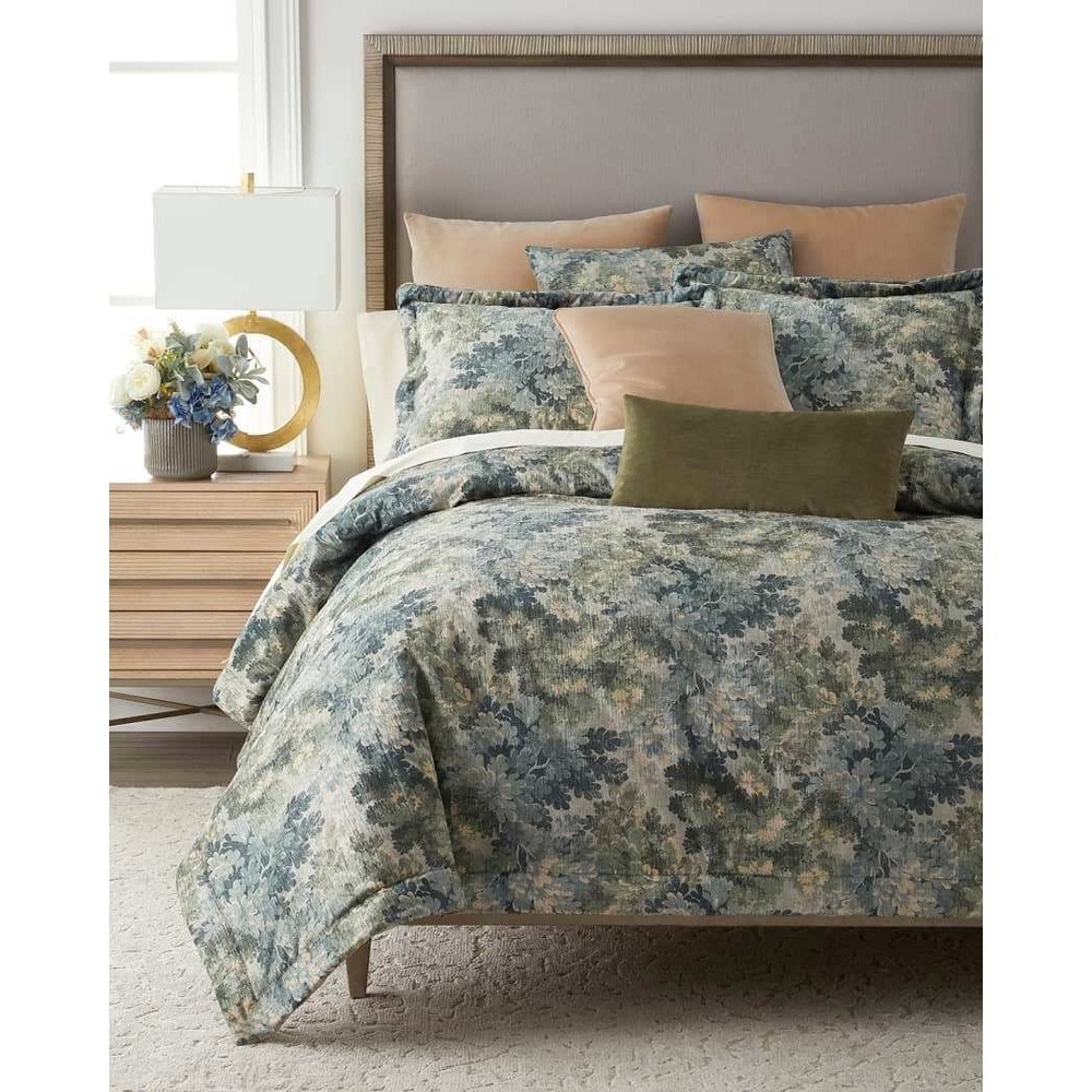 Austin Horn Collection Brussels 3-Piece Comforter Queen Chenille Botanical